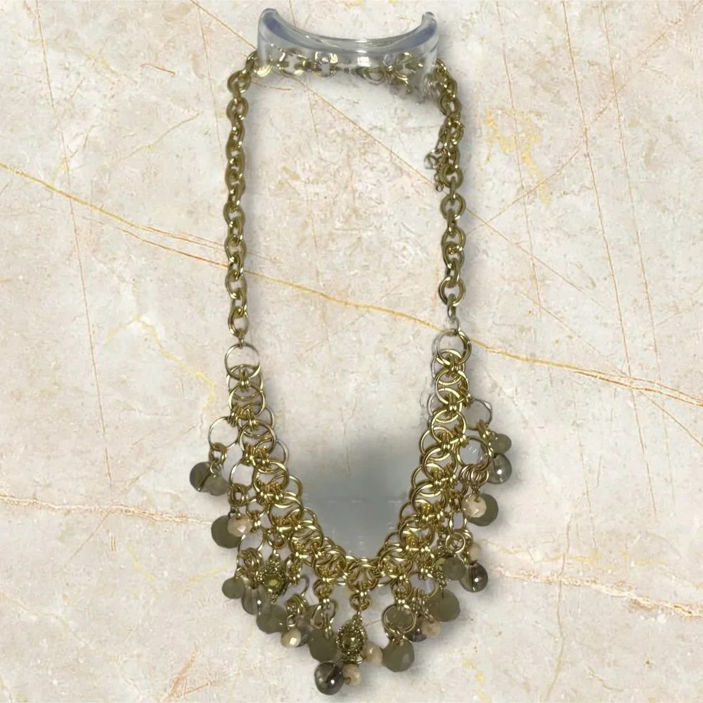 5/$20 Metal‎ coin chain linked gold ton necklace